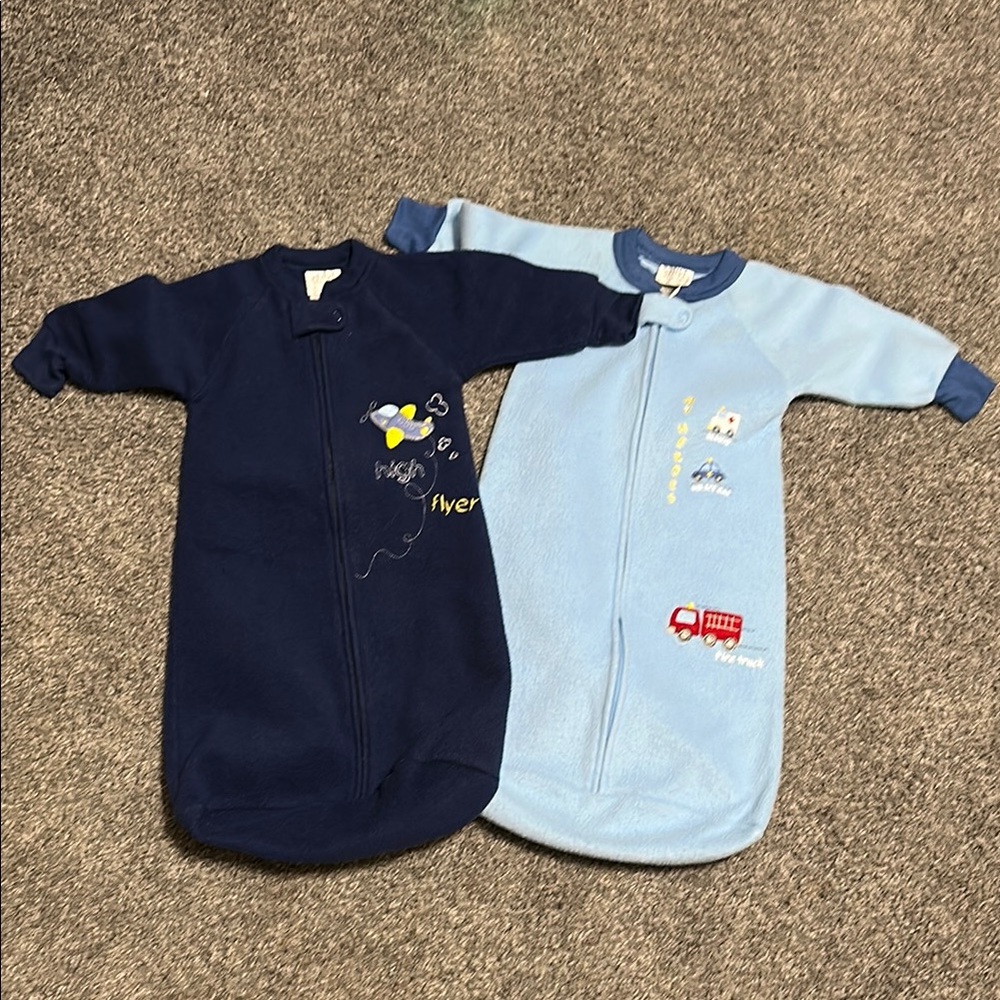 Baby Sleep Sacks - Navy and Light Blue